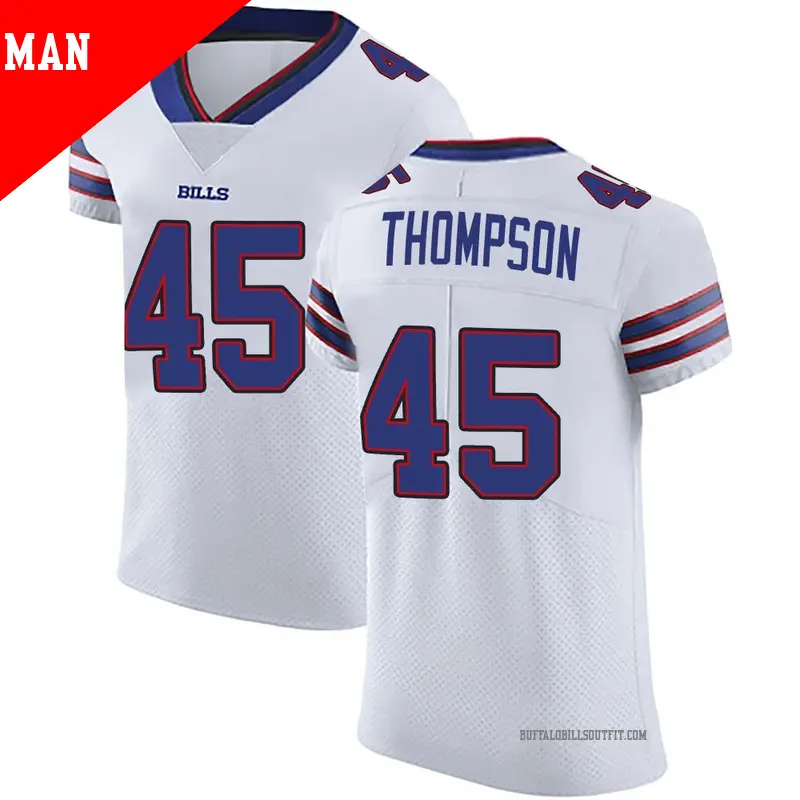 Men's ＃45 Shaq Thompson Buffalo Bills Elite White Vapor Untouchable Jersey