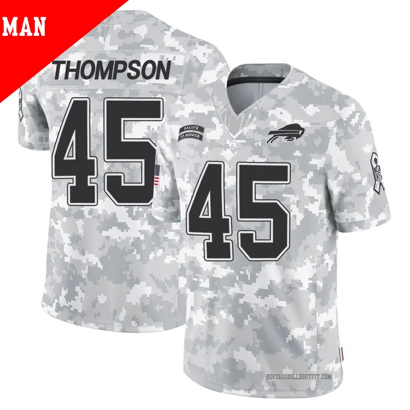 Men's ＃45 Shaq Thompson Buffalo Bills Limited Arctic Camo 2024 Salute to Service Jersey