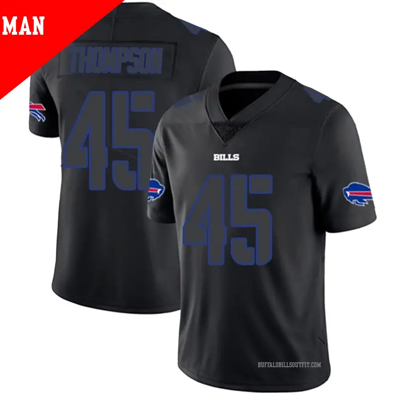 Men's ＃45 Shaq Thompson Buffalo Bills Limited Black Impact Jersey
