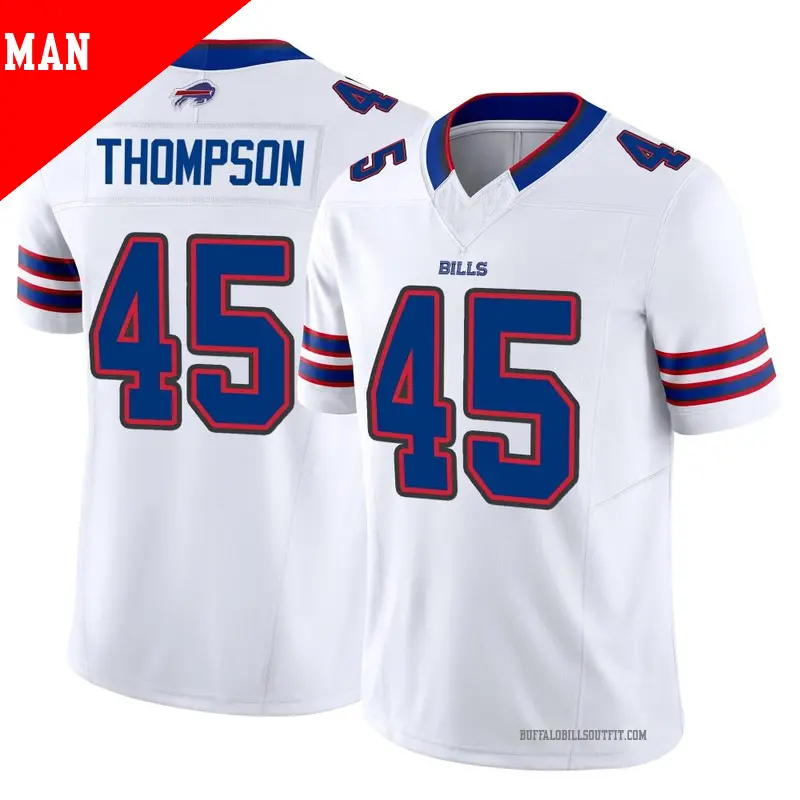 Men's ＃45 Shaq Thompson Buffalo Bills Limited White Vapor F.U.S.E. Jersey