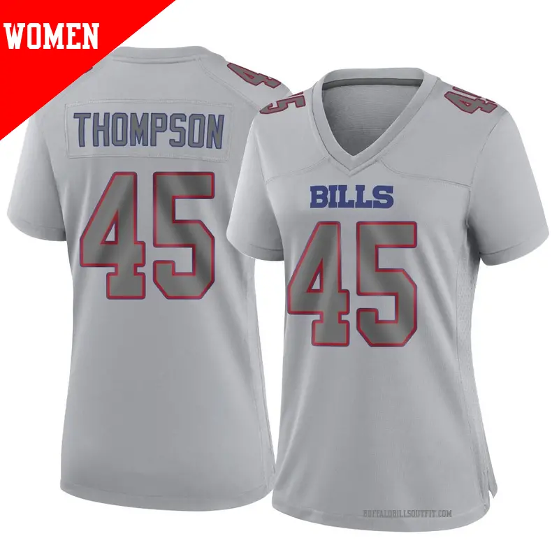 Women's ＃45 Shaq Thompson Buffalo Bills Game Gray Atmosphere Fashion Jersey