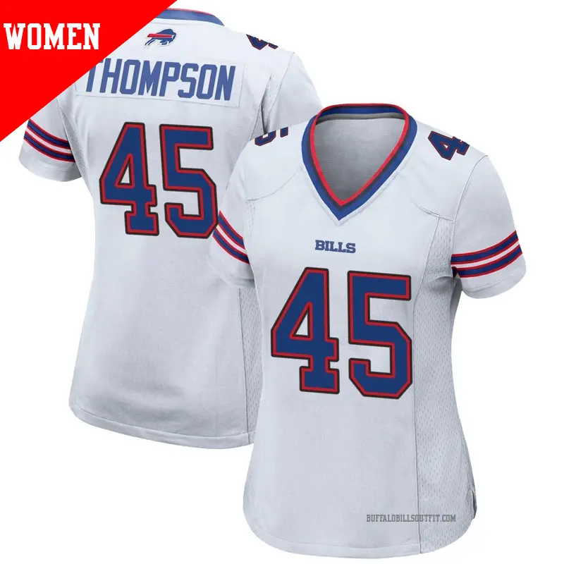 Women's ＃45 Shaq Thompson Buffalo Bills Game White Jersey