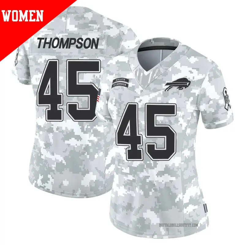 Women's ＃45 Shaq Thompson Buffalo Bills Limited Arctic Camo 2024 Salute to Service Jersey