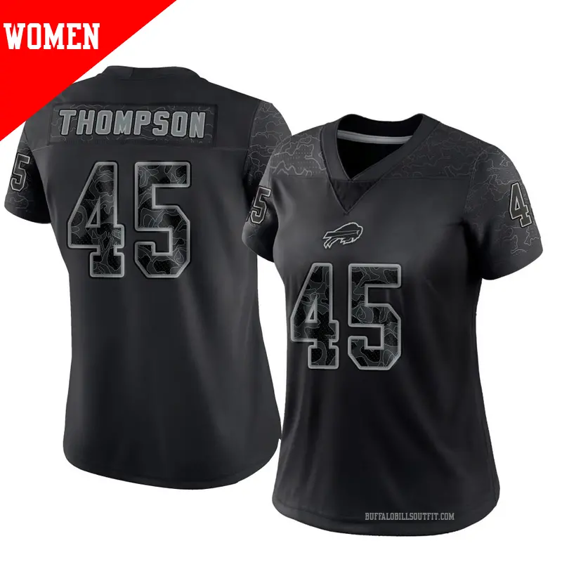 Women's ＃45 Shaq Thompson Buffalo Bills Limited Black Reflective Jersey