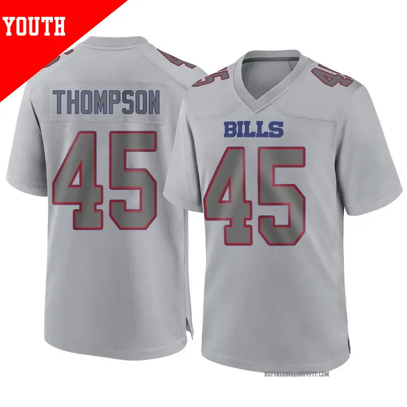Youth ＃45 Shaq Thompson Buffalo Bills Game Gray Atmosphere Fashion Jersey