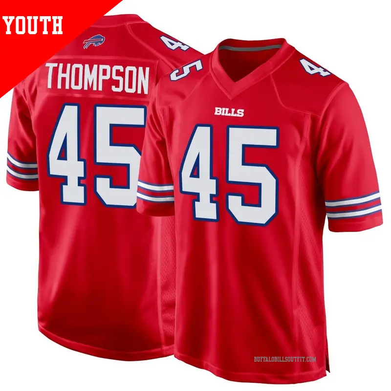 Youth ＃45 Shaq Thompson Buffalo Bills Game Red Alternate Jersey
