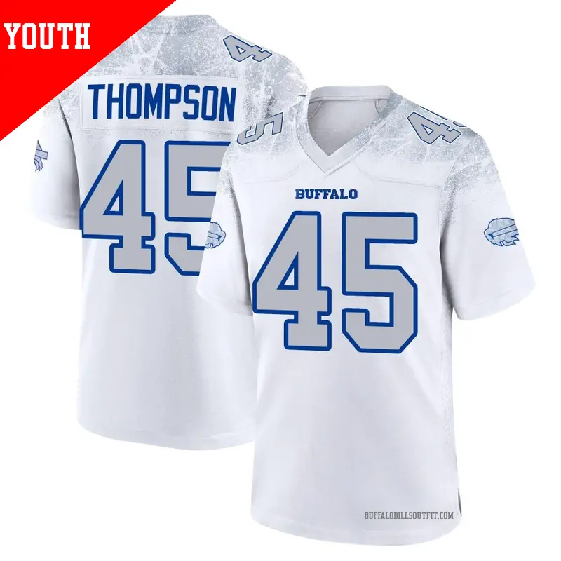 Youth ＃45 Shaq Thompson Buffalo Bills Game White 2025 Rivalries Collection Jersey