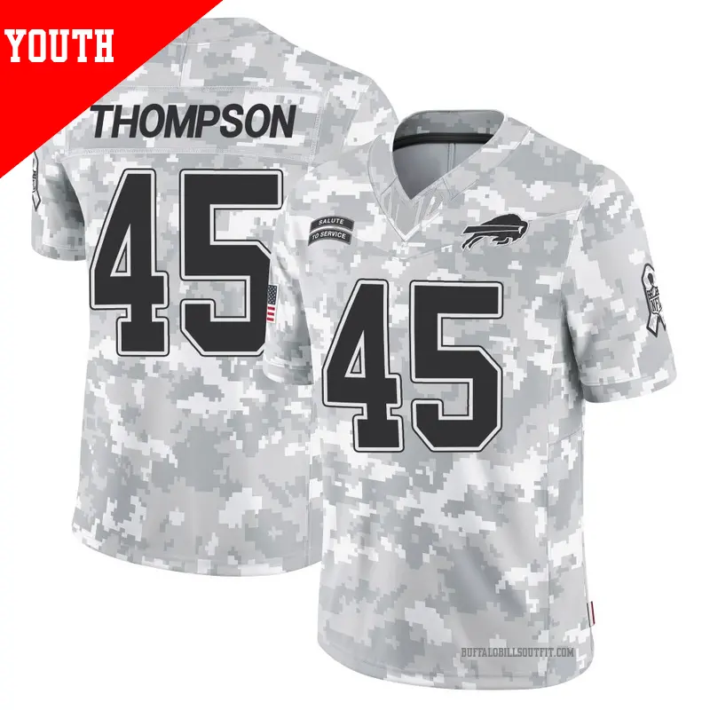Youth ＃45 Shaq Thompson Buffalo Bills Limited Arctic Camo 2024 Salute to Service Jersey