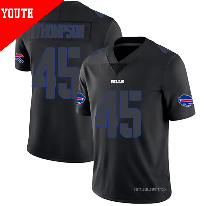Youth ＃45 Shaq Thompson Buffalo Bills Limited Black Impact Jersey