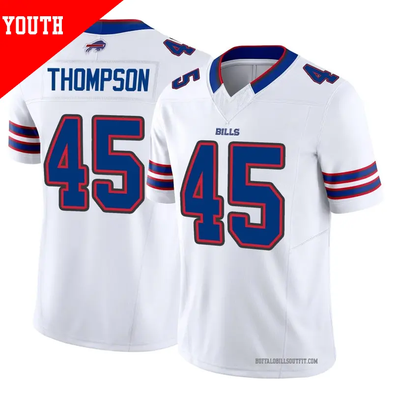 Youth ＃45 Shaq Thompson Buffalo Bills Limited White Vapor F.U.S.E. Jersey